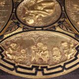 19th century gilded wooden shield signed F. Barbedienne Paris