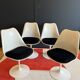 Series of 4 Tulip chairs by Eero Saarinen.  Knoll International