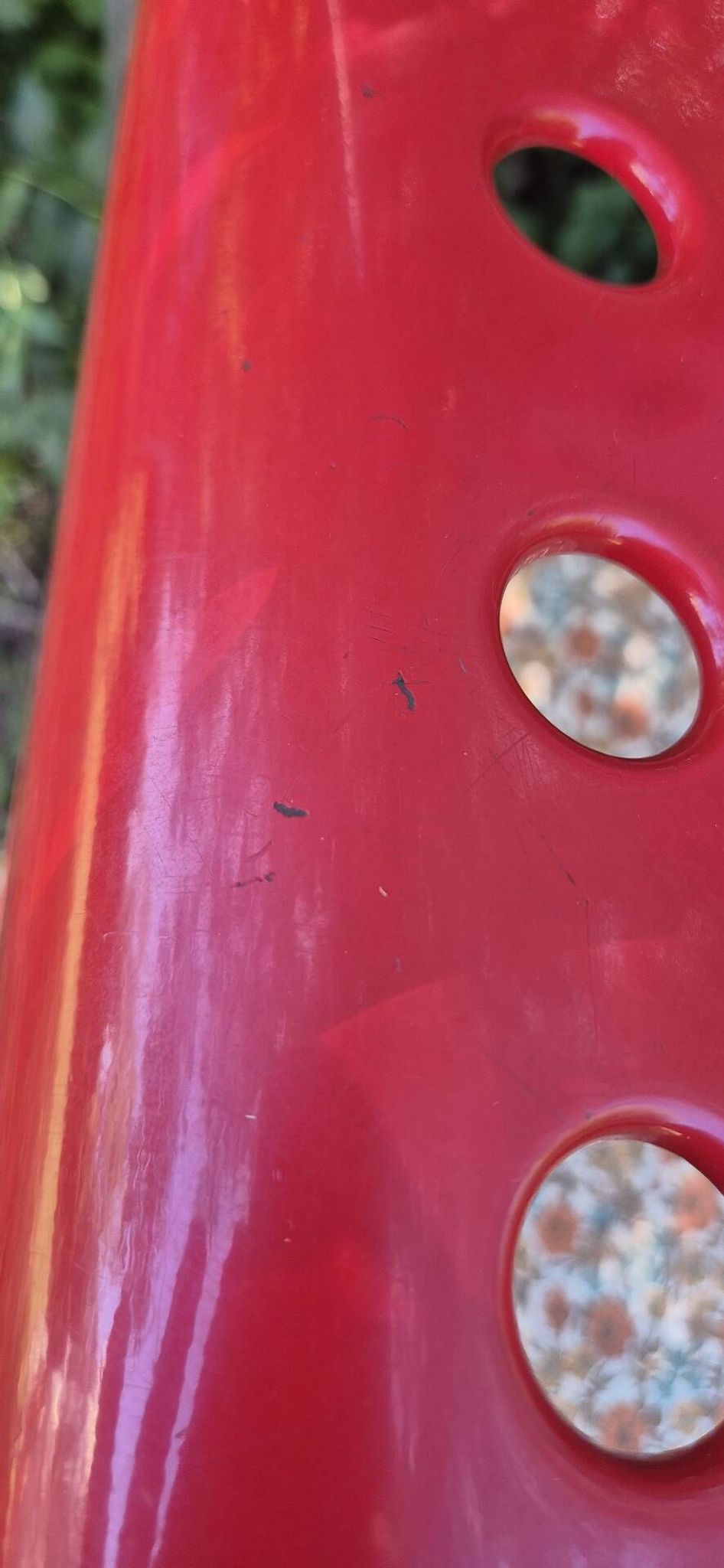 Omstak chair by Rodney Kinsman, vintage red metal.