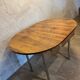 Vintage aluminum/wood table 1960/70