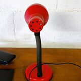 Red flexible desk lamp