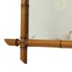 French Wooden Mirror, Faux Bamboo Chinoiserie, 57x47cm