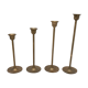 Series of 4 Scandinavian brass candle holders