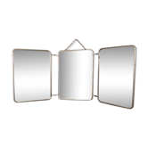 Miroir de barbier triptyque vintage