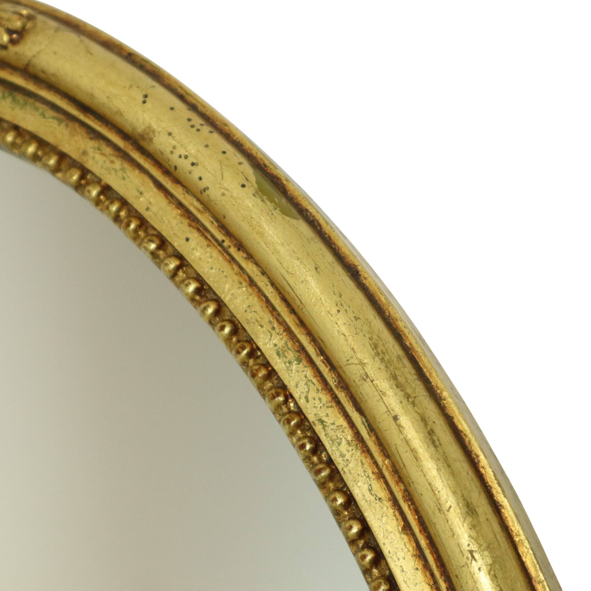 Hollywood Regency Golden Mirror Oval Deknudt Classic