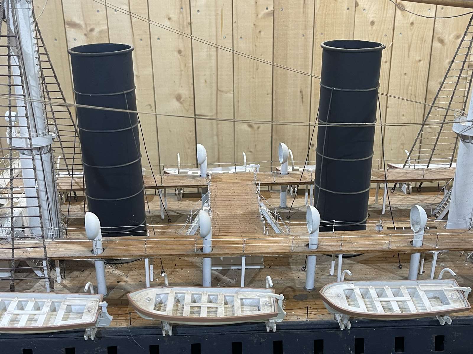 Model representing a battleship of the late nineteenth century