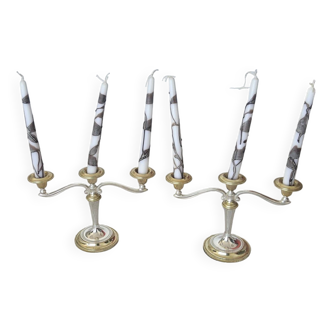 Candle holders with candles