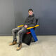 Fauteuil postmoderne coloré, années 1980