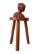 Buste en bois sculpté