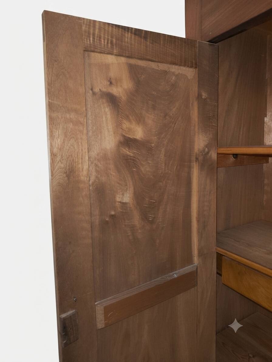 Armoire ancienne en noyer massif – Style authentique