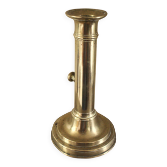 Brass push-button candle holder