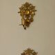 Pair of large Swedish brass wall sconces from the mid-century.