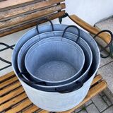 Set of 3 zinc basins