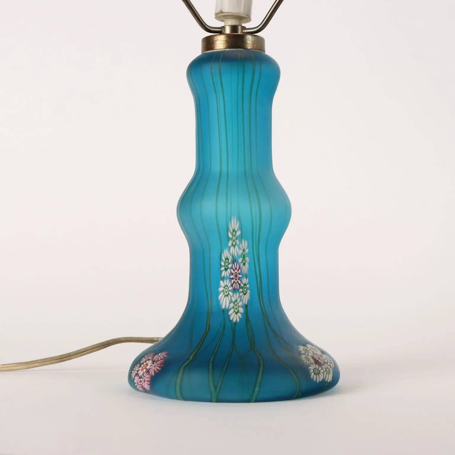 Lampe de table vintage années 1950 Millefiori par F.lli Toso en verre, Italie