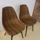 4 chairs in abs, wood and metal