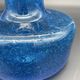 Vintage cobalt blue bubble glass vase – 1960s Scandinavian design