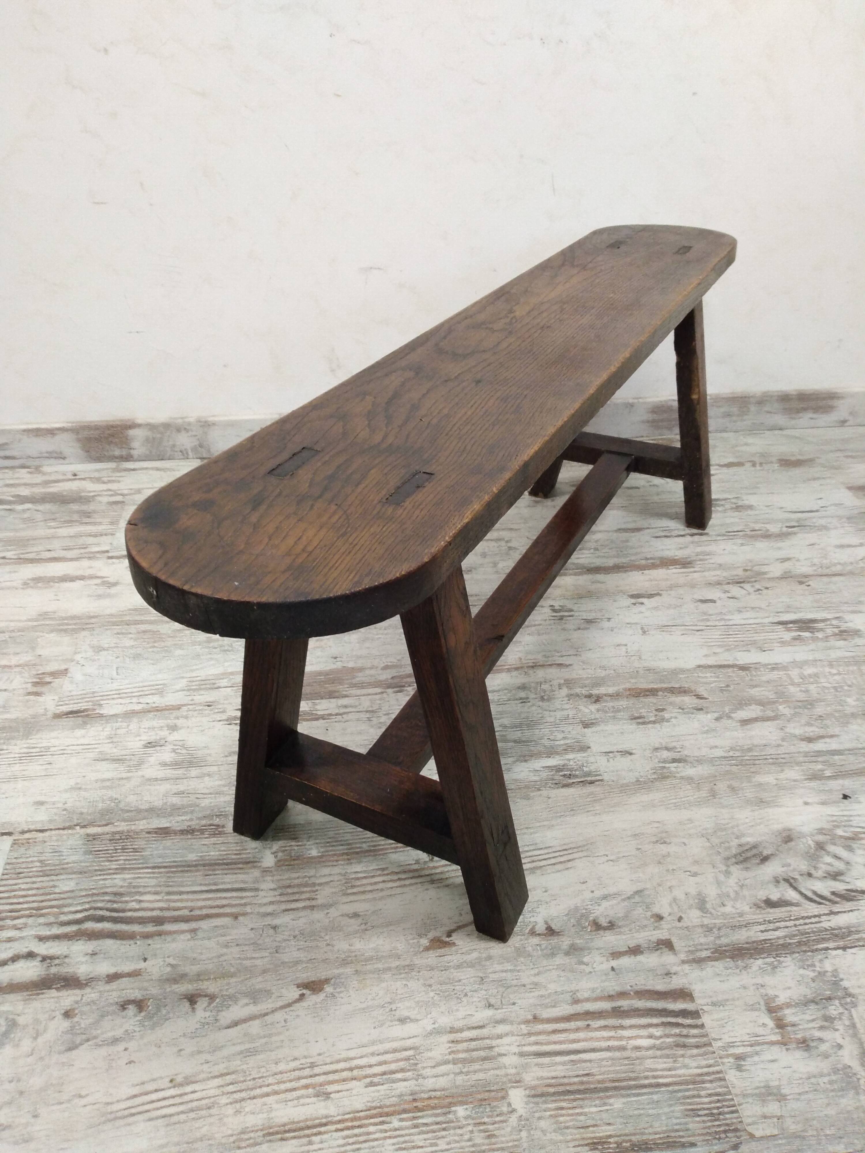 Antique solid wood bench