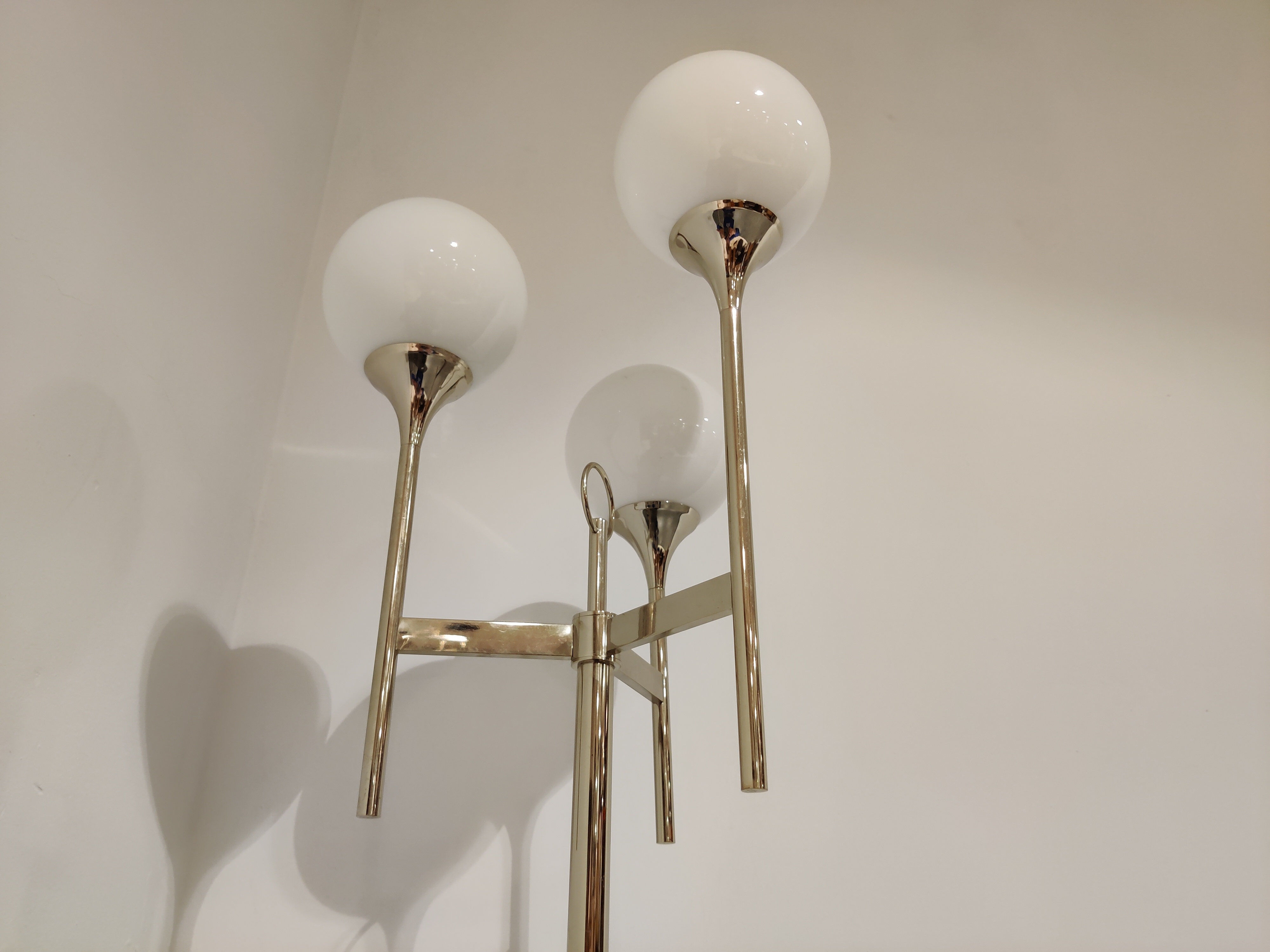 Vintage chrome Sciolari floor lamp, 1970s, Italy