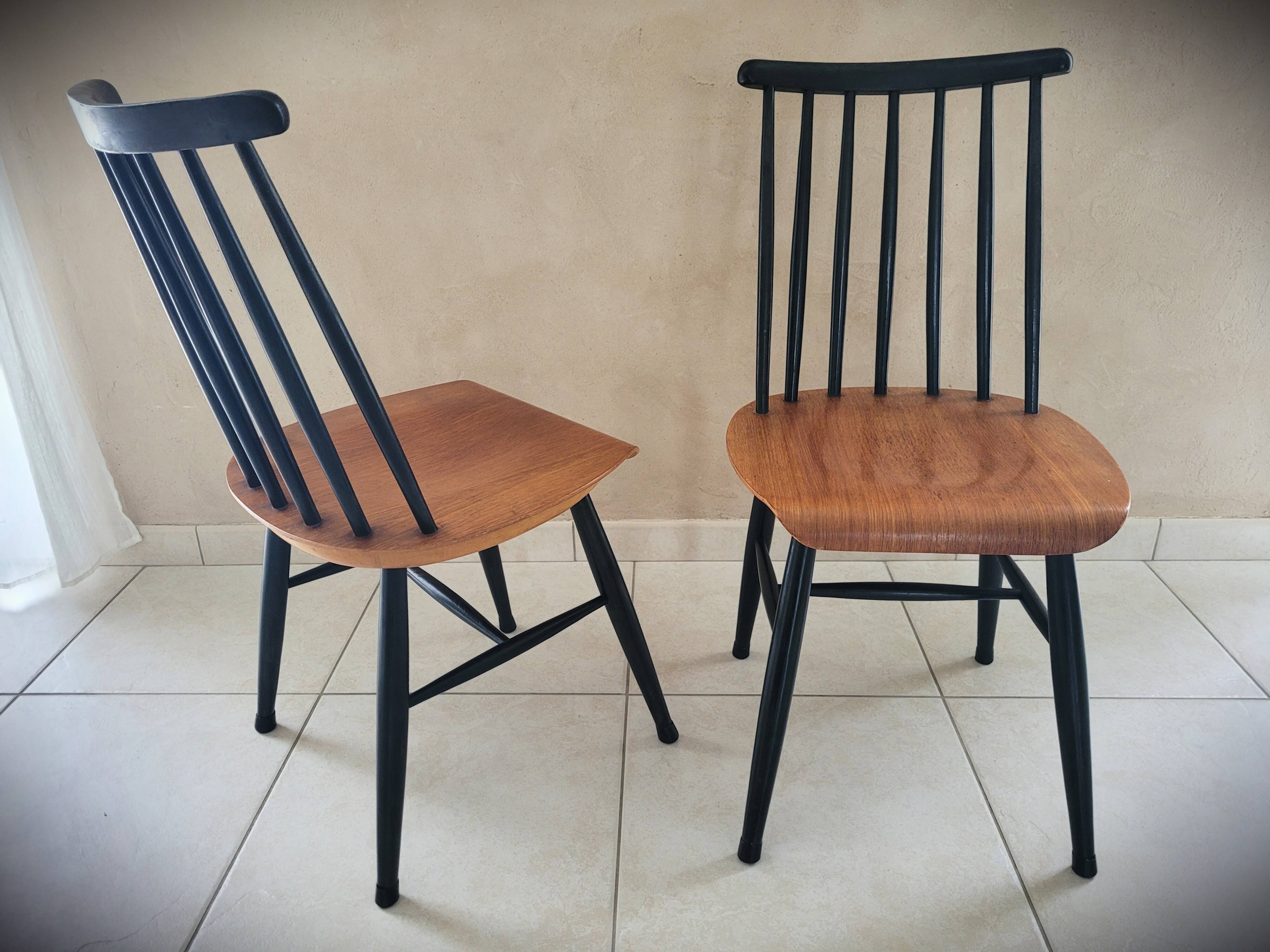 Set of 4 Scandinavian style Fanett chairs by Ilmari Tapiovaara
