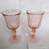 6 pink-footed glasses