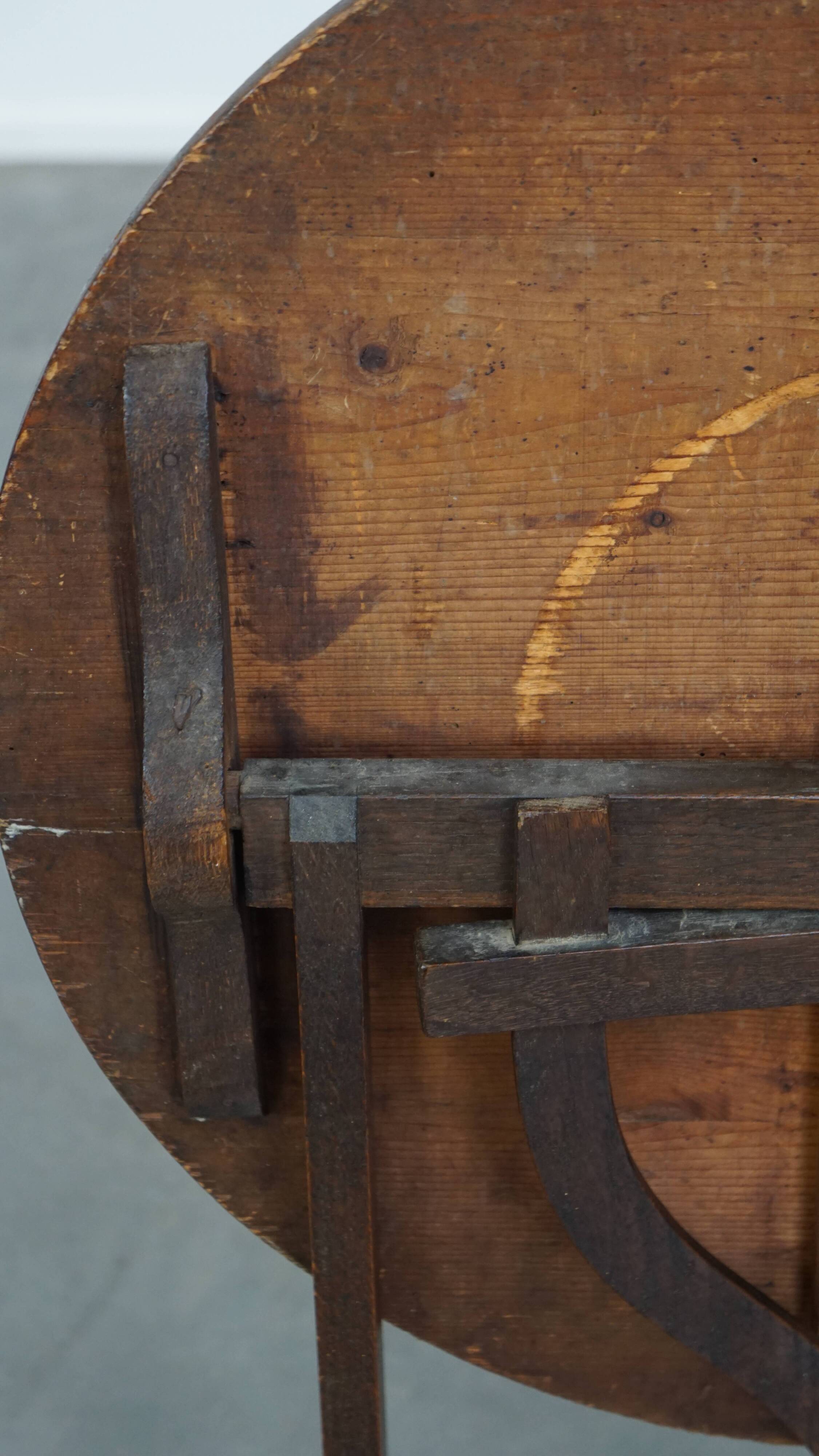Antique early 19th century folding wine table