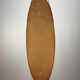 Italian Oval Teak Mirror 1950s 32x103cm