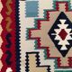 Vintage kilim 166x94 cm wool kelim rug red brown blue beige medium