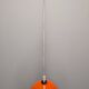 Orange opaline ball pendant light, 1960s-70s