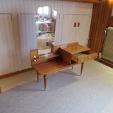 Console dressing table - hall furniture - drawer and mirror - 60s - vintage - modernist