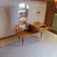 Console dressing table - hall furniture - drawer and mirror - 60s - vintage - modernist