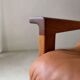 Vintage lounge chair in teak and leather from the 1960s.