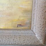 Tableau ancien debut 20eme huile orientaliste sur table