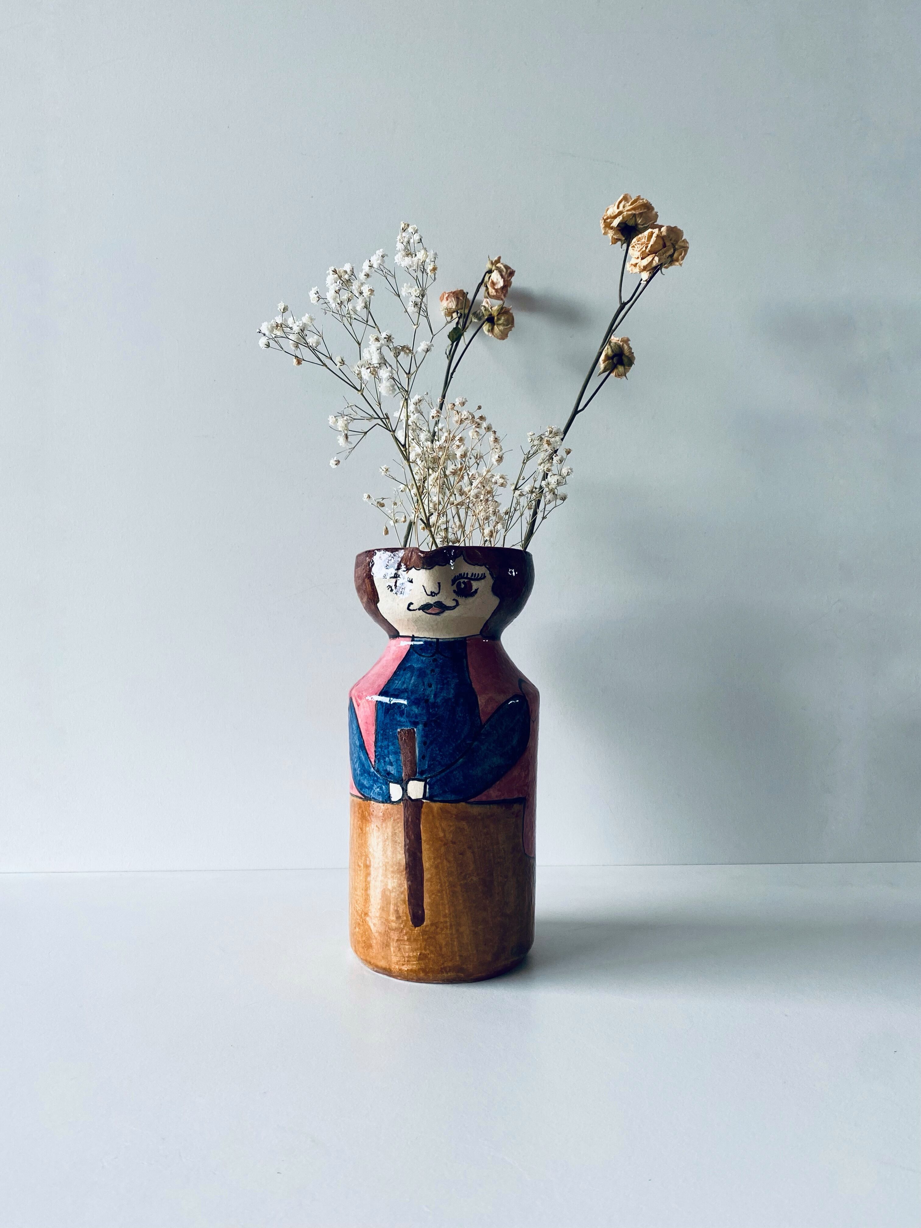 Vintage pitcher Portuguese pottery