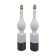 Pair of white lamps by Philippe Capelle, France, Circa 1970