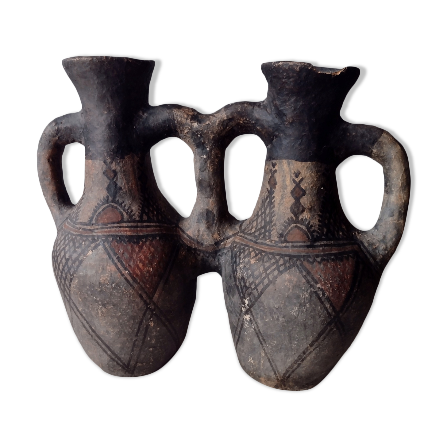 Antique berber double vessel