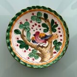 Artisanal plate with bird decor