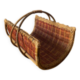 Rattan log basket