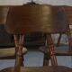 Set of 7 oak and beech plywood chairs