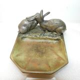 Bronze ashtray signed albert marionnet (1852-1910) art nouveau