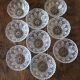 Lot 9 coupelles bols verre ciselé transparent vintage