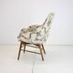 Fauteuil en bois et tissu, Tchécoslovaquie 1960