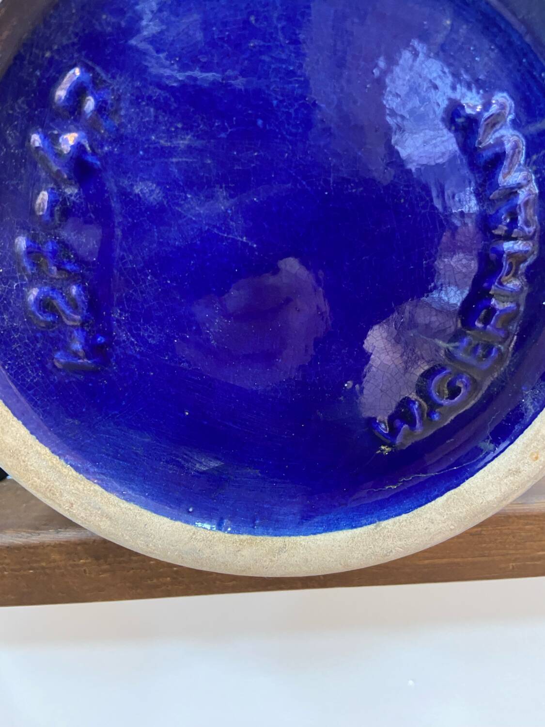 Grand vase par West Germany bleu profond