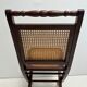 2 vintage folding chairs in wood and canning, 60s