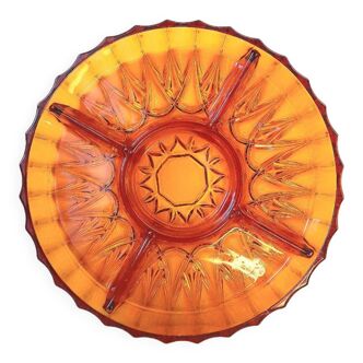 Servant cup in amber glass for aperitifs