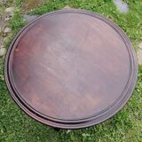 Folding wooden pedestal table