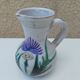 Small pitcher decoration thistles
