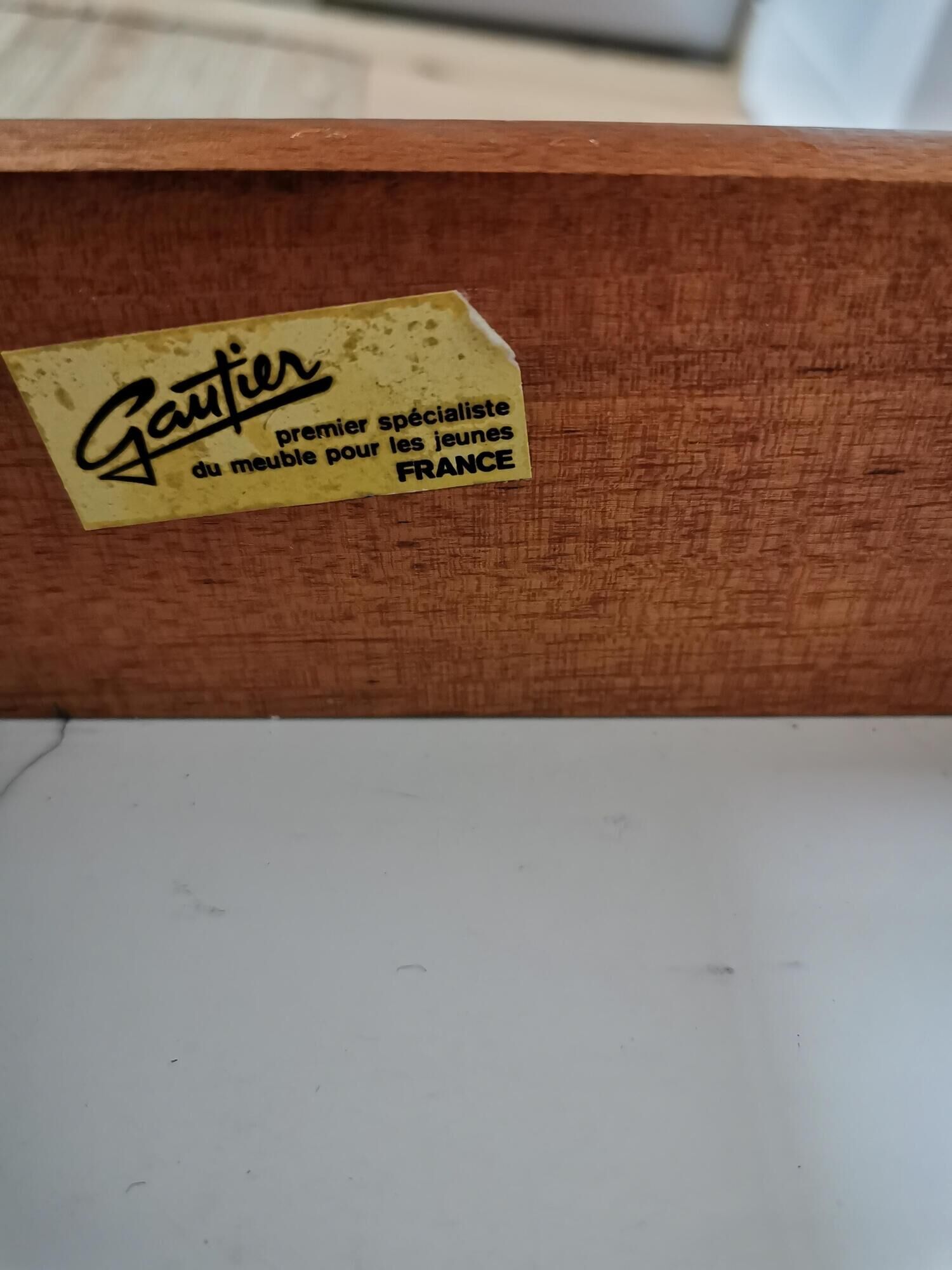 Vintage teak bedside published by Gautier France