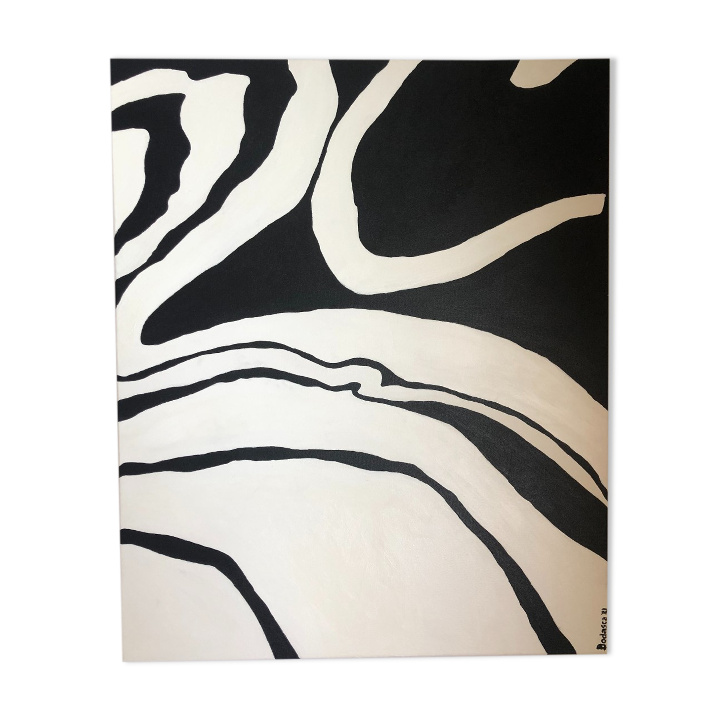 Abstract canvas the marbled