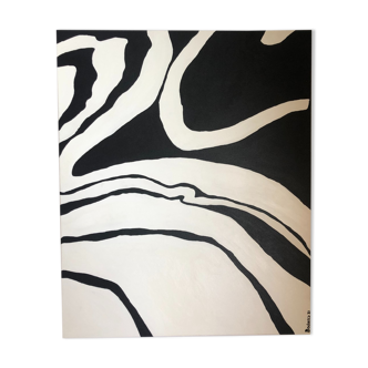 Abstract canvas the marbled