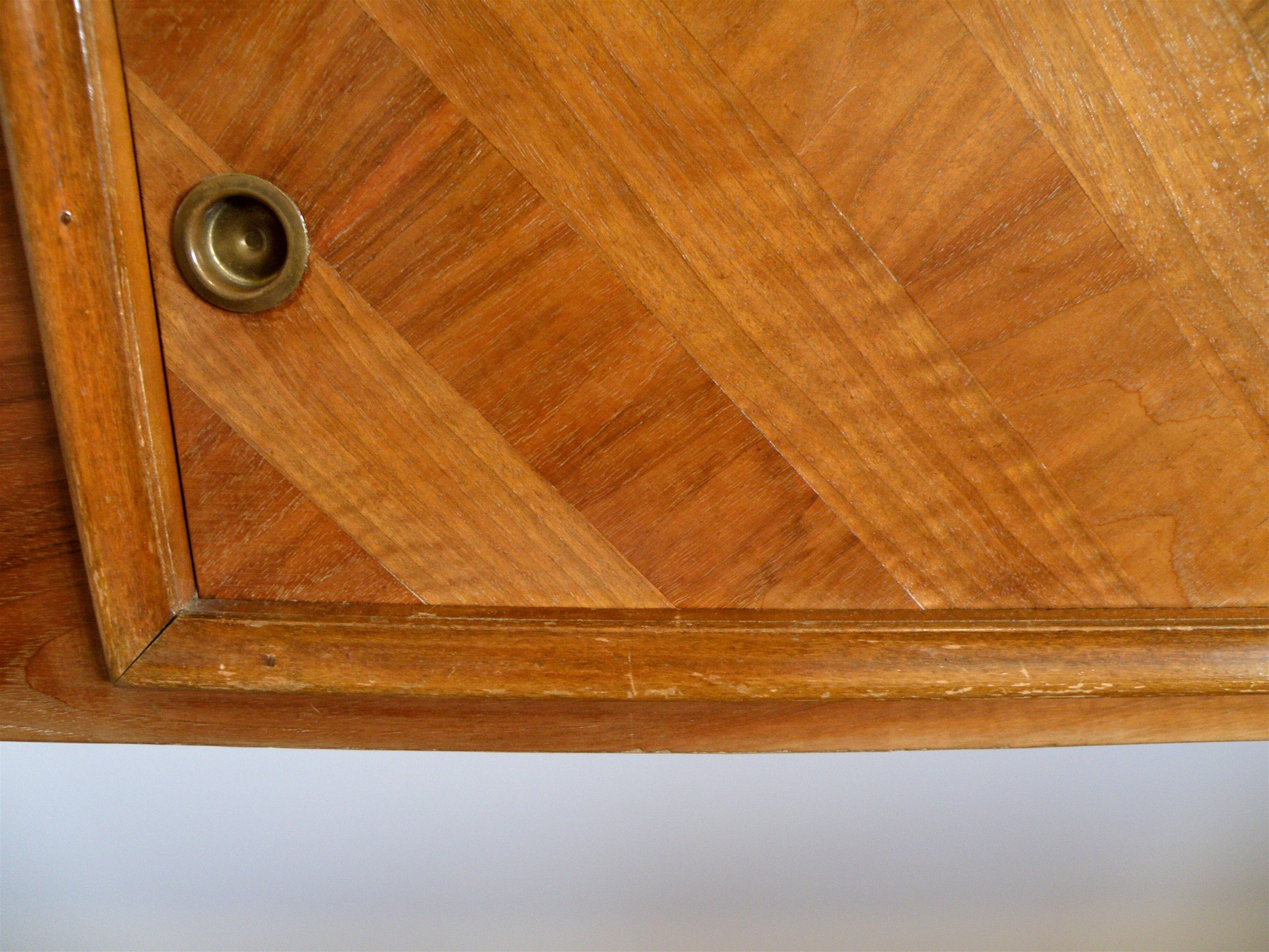 Cozy walnut bramble headboard for bed 140 x 190, from 1950